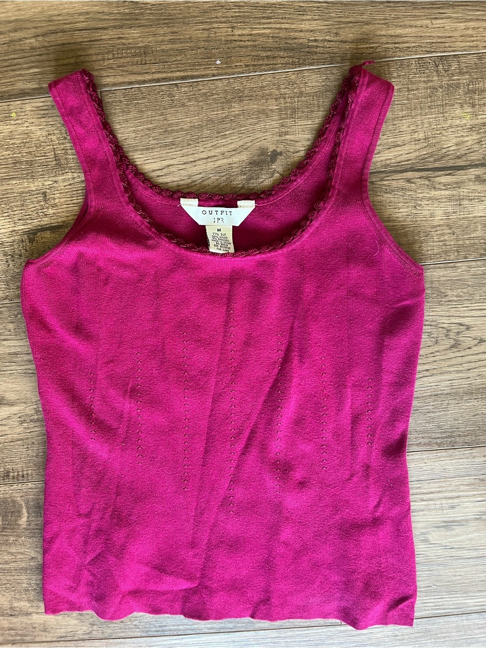 Outfit JPR Magenta Hot Pink Tank Top Y2K Vintage 90s 2000s